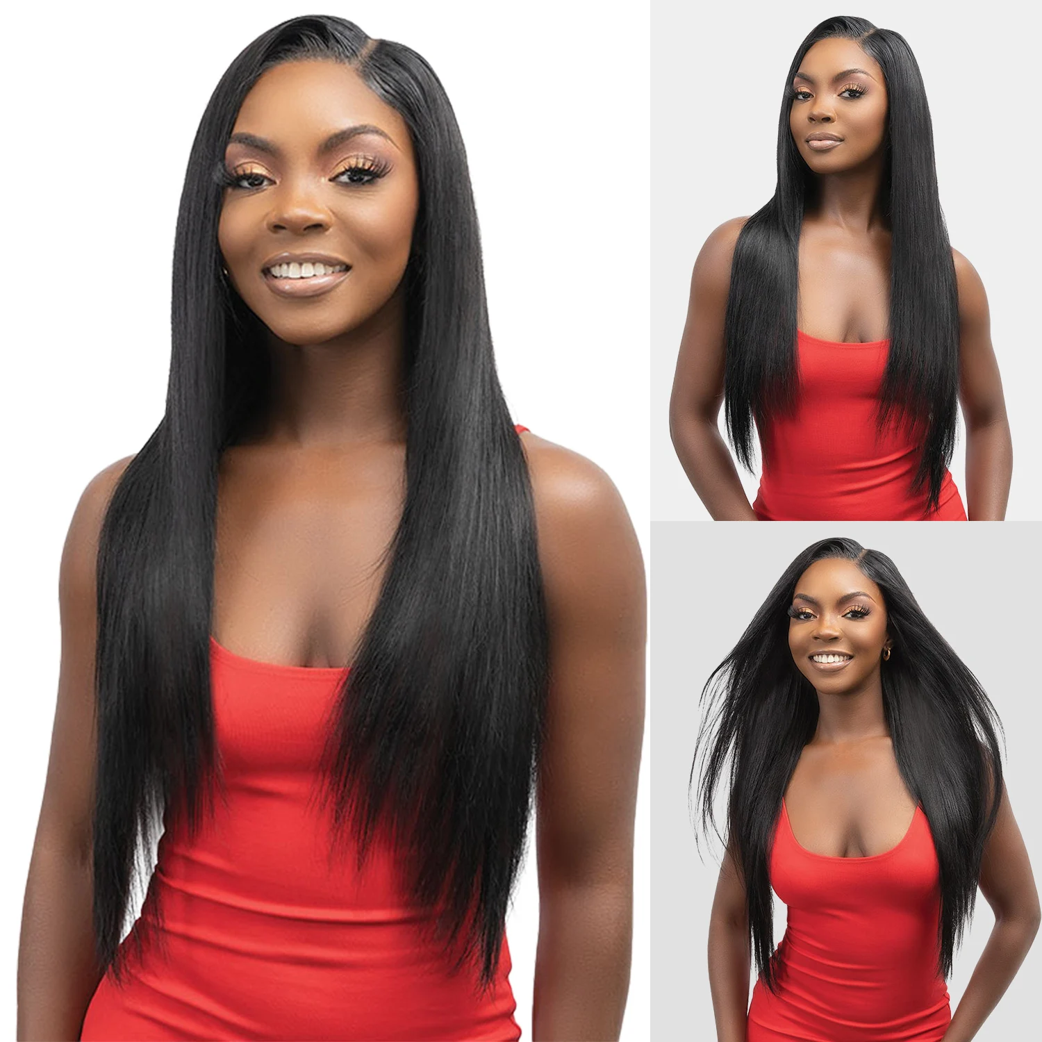 Janet Collection Rambut Asli Virgin Remy Natural Melt Nuskin 5x5 UHD Lace Closure Lurus (10-14 inci)