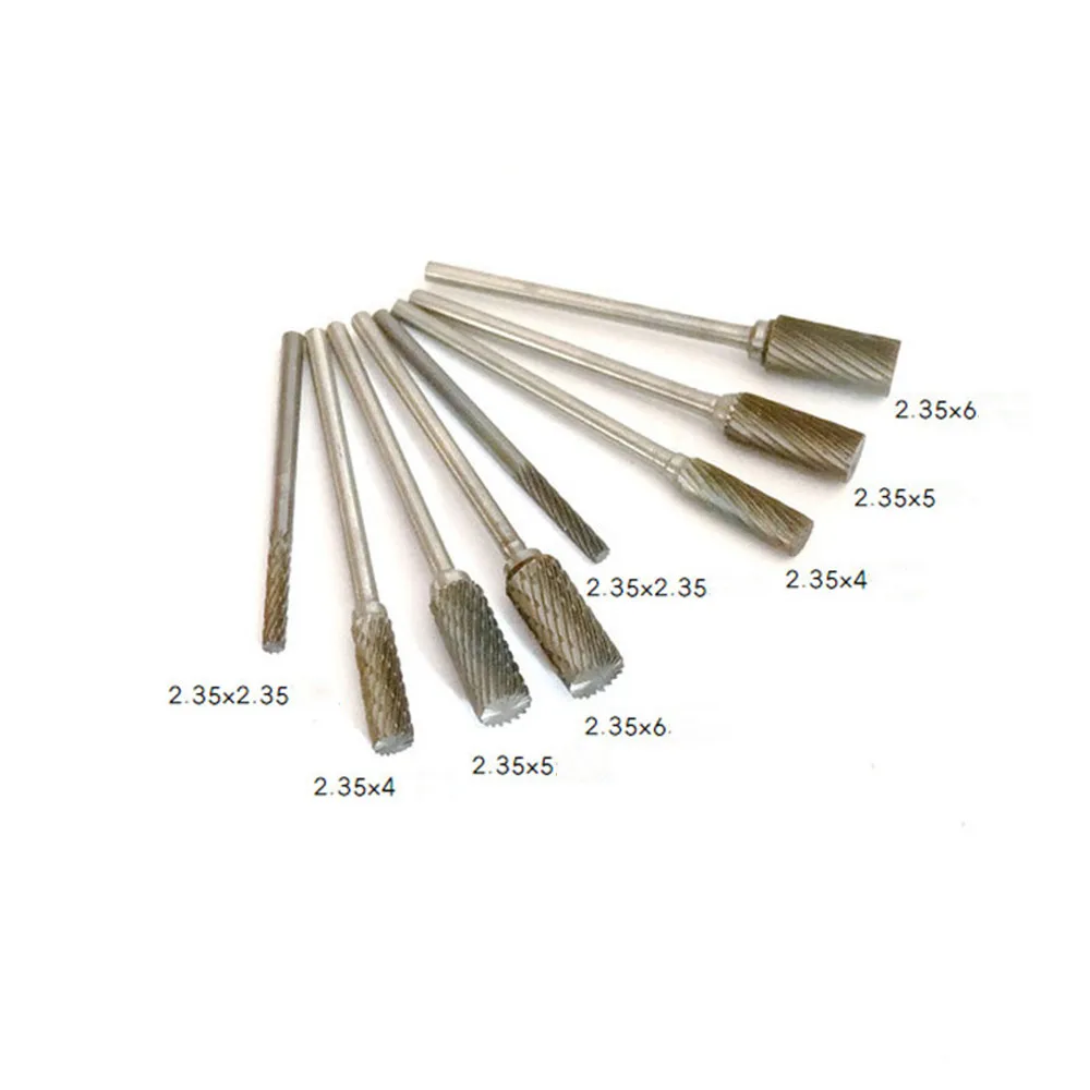 Ranura para lima rotativa de acero de tungsteno, 1 piezas, con hoja en la parte superior, fresa cilíndrica de aleación de carburo, tipo columna 2,35-6mm
