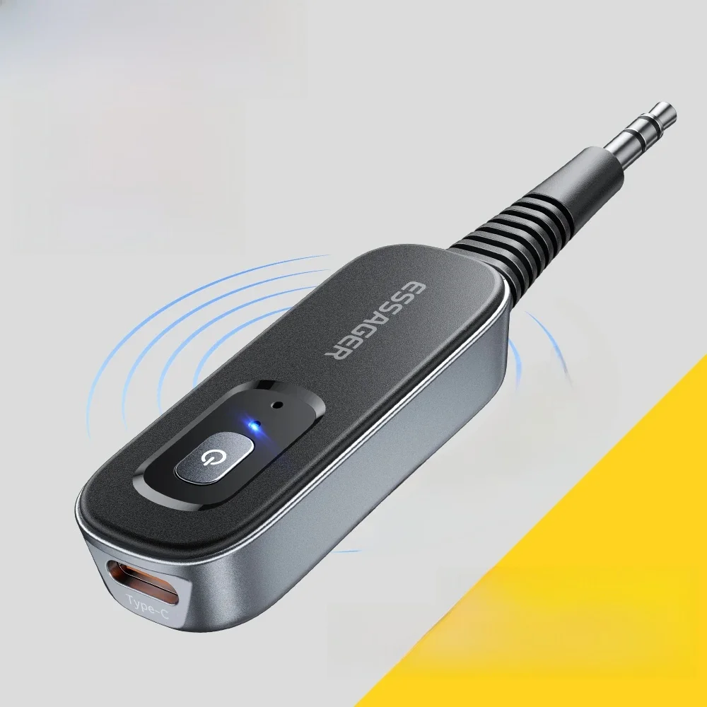 Essager 2 w 1 bezprzewodowy odbiornik Bluetooth 5.1 nadajnik gniazdo 3,5 mm do samochodowej muzyki Audio AUX wiele protokołów słuchawki — zdjęcie 2