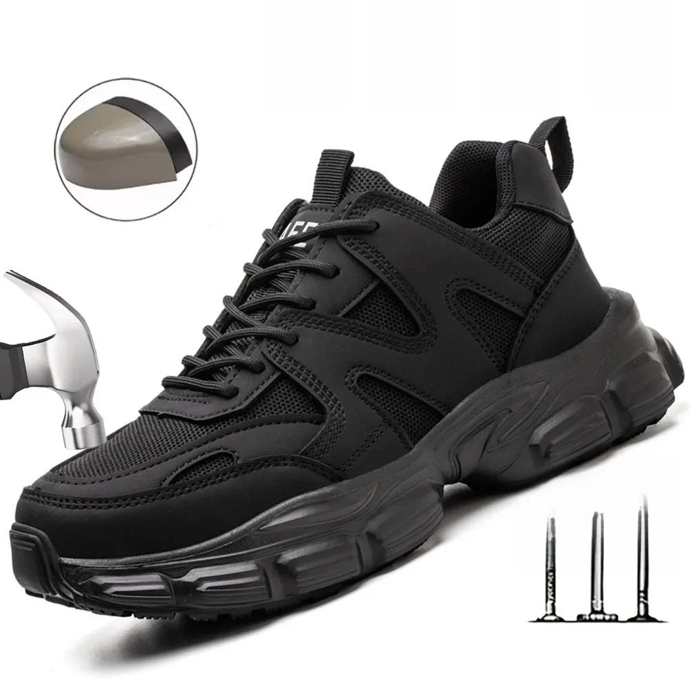 Nieuwe dames veiligheidsschoenen Anti-smash Anti-lek werkschoenen Ademend Lichtgewicht werksneakers Onverwoestbare damesschoenen Laarzen - afbeelding 2
