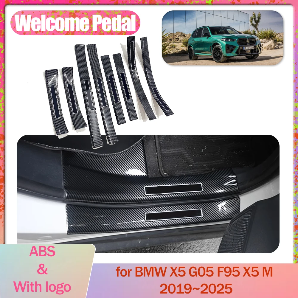 

Car Welcome Pedal for BMW X5 G05 F95 X5 M 2019~2025 2020 2021 ABS Door Sill Scuff Threshold Guard Plate Trim Strips Accessories