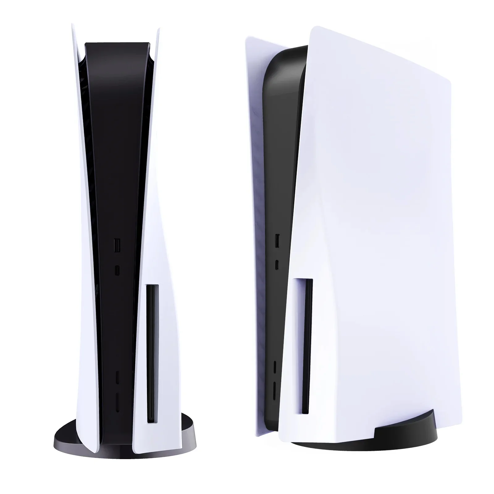 Weiße Abdeckplatten für PS5 Disc Edition Konsole, Seitenteile, Shell, Ersatz-Schutzplatten für Playstation 5