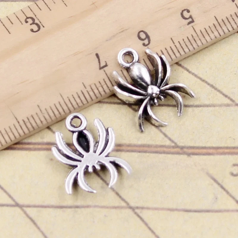 20 sztuk Charms pająk Halloween 17x14mm tybetański brąz srebrny kolor wisiorki antyczny tworzenia biżuterii DIY Handmade Craft — zdjęcie 2