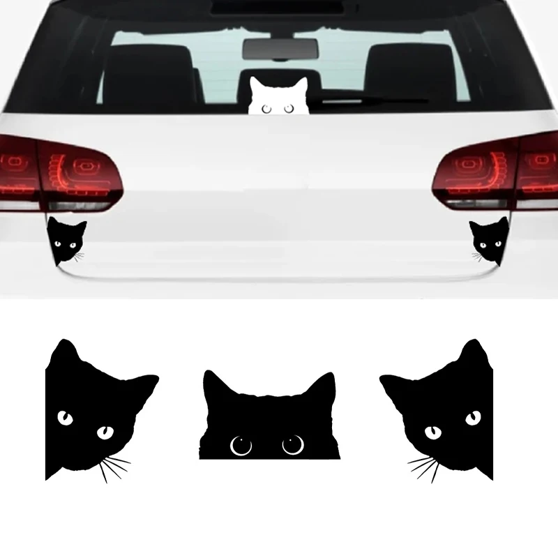 Peeking Cat Vinyl Sticker Naklejki na zderzak samochodowy, zabawne naklejki Cute Cat Peekers Naklejka na laptopa Telefon Dekoracyjne usuwalne naklejki