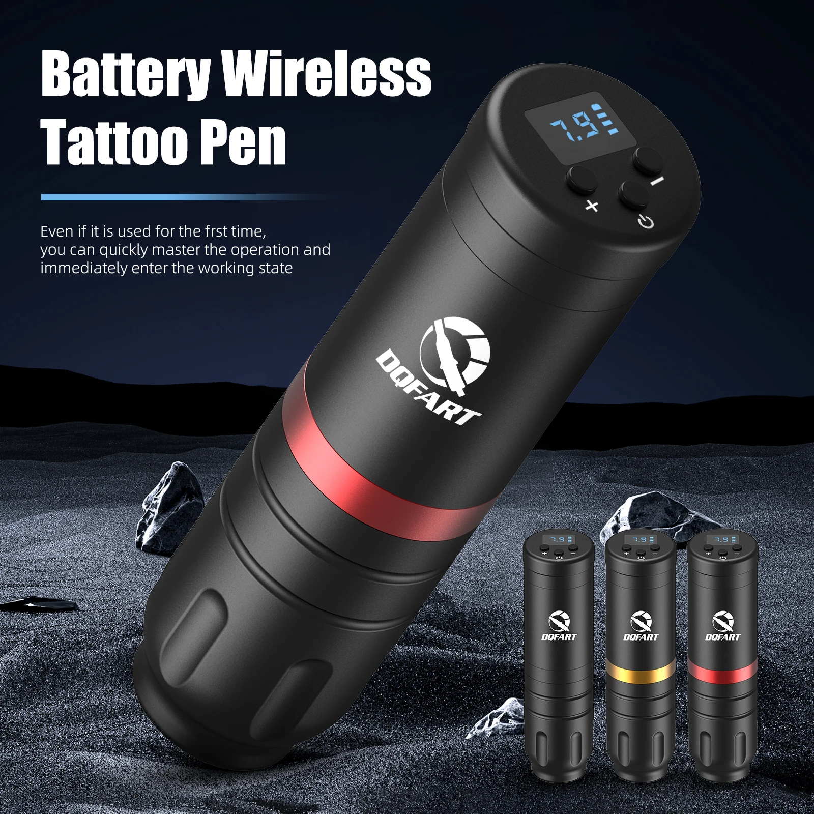DQFART، مجموعة ماكينة الوشم الاحترافية 2025، قلم الوشم اللاسلكي، آلة دوارة، كوب حبر، إبرة خرطوشة، علامة تجارية جديدة