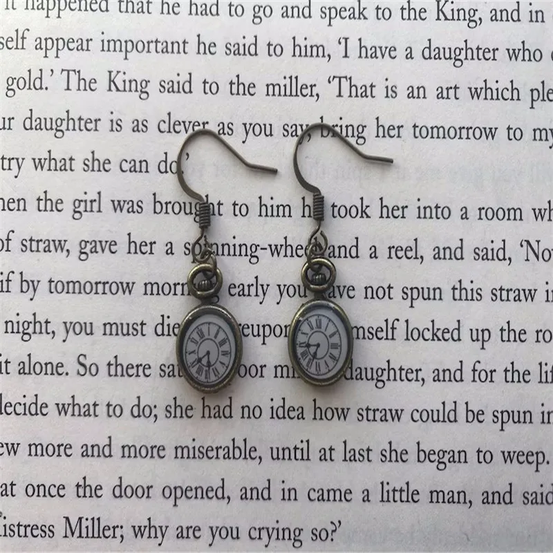 Vintage Style Stopwatch Earrings | Antique Dangle Earrings | Watch Jewelry | Clock Earrings | Available in Gold, Silver, Bronze