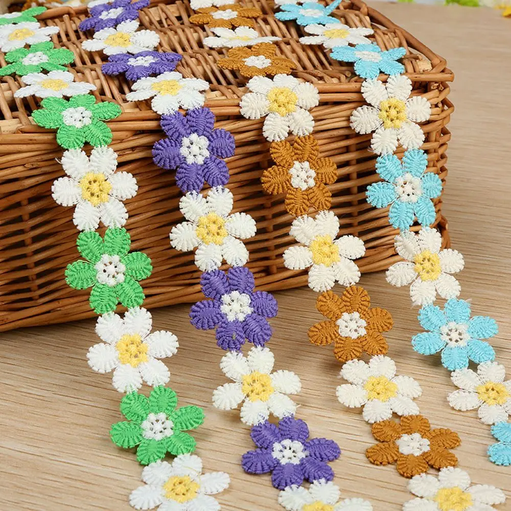 1 Inch Width Flower Lace DIY Arts And Crafts Materials Water Soluble Milk Silk Apparel Sewing Accessory Dream Catcher Making Kit