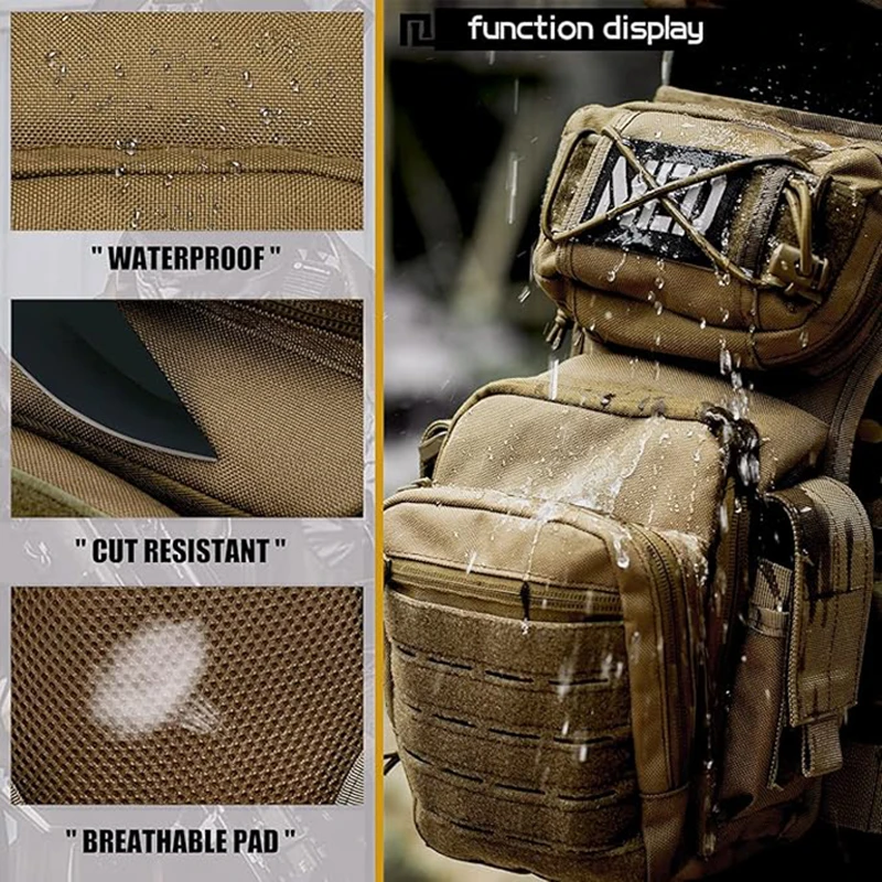 VOTAGOO Drop Leg Bag for Men Women Military Tactical Thigh Pack Pouch Multifunctional Tactical Package Outdoor Hiking Thigh Bag view 3