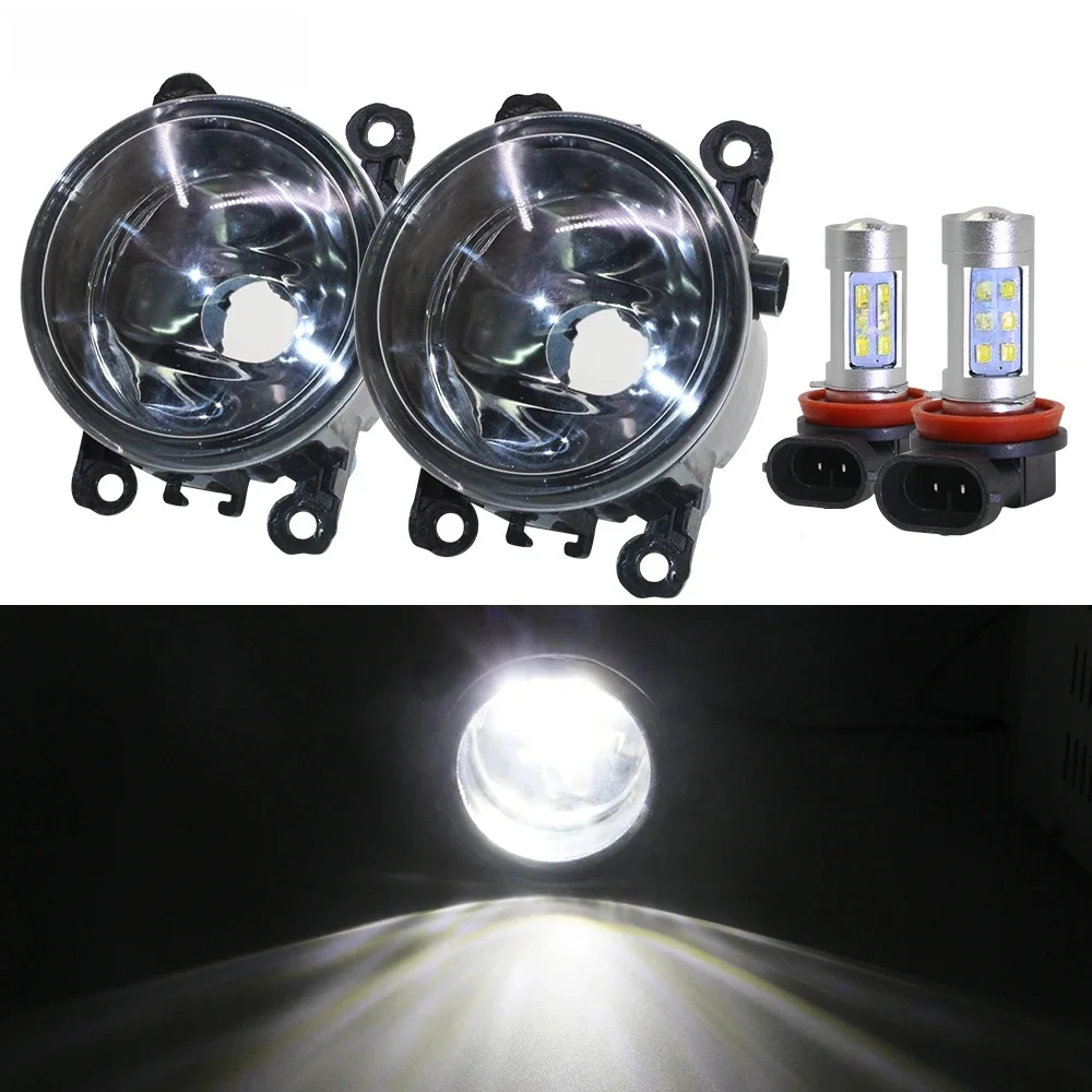 Assemblage de phare antibrouillard LED pour voiture, feu antibrouillard, feu de jour, pare-chocs avant, Fiat Punto Evo 500 Sedici KrasnoTipo Ducato Doblo, H11