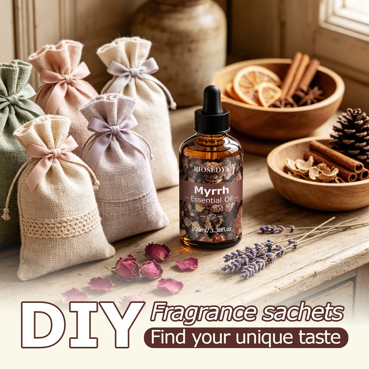 Myrrhe-Ätherisches Öl, warmes harziges Duftöl für Diffusoren, Aromatherapie & DIY-Duftbasteleien, reiches und geheimnisvolles Aroma – Detail 4