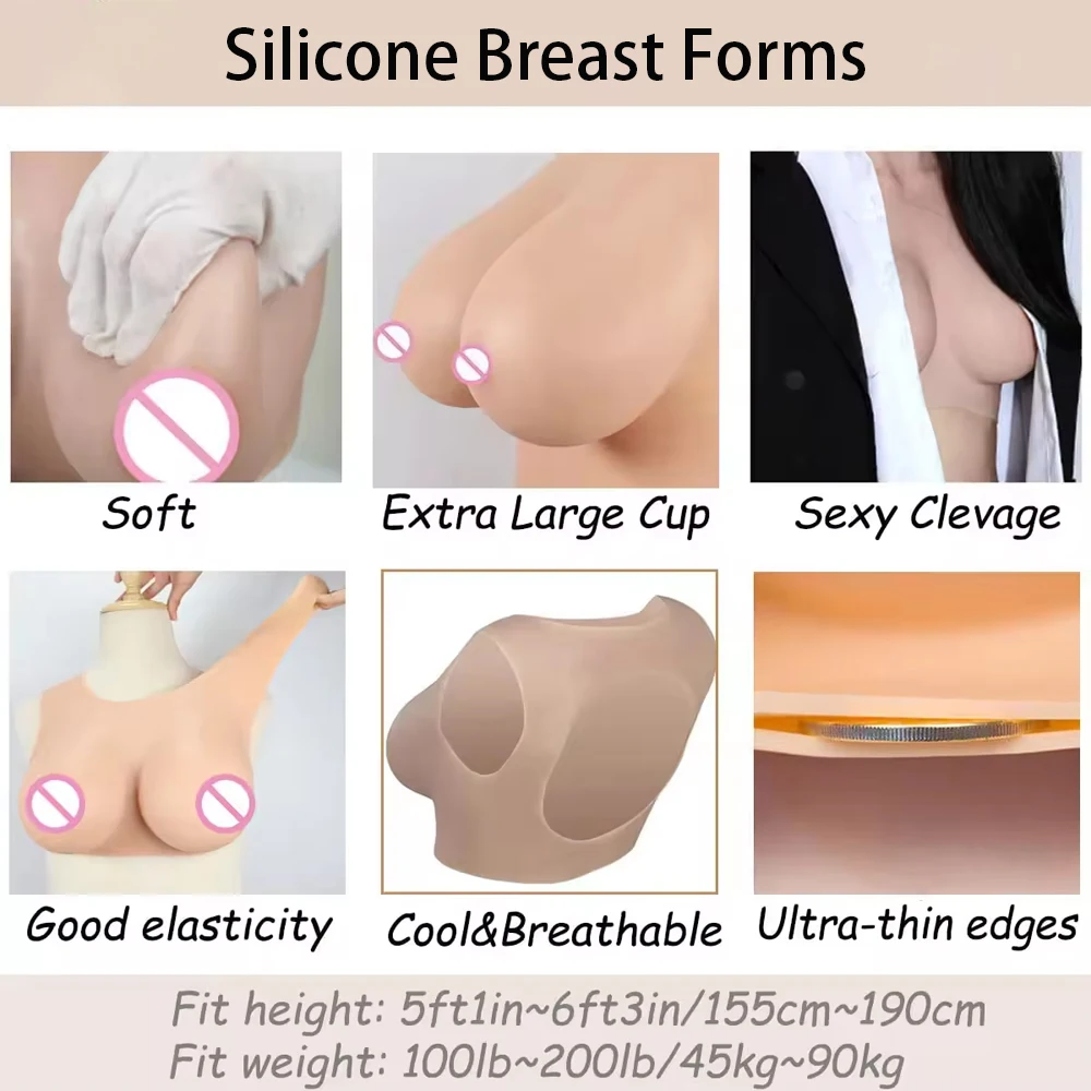 Crossdresser Female Silicone Breast And Fake Vagina Combo Outfit Bodysuit Male To Female Trans Cosplay Clothing