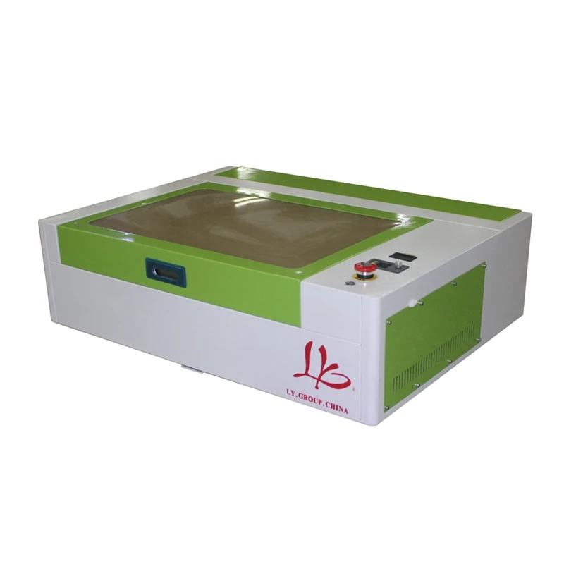 LY 4040/5030/6040 40 واط CO2 آلة قطع النقش بالليزر مع لوحة تحكم LCD ولوحة قرص العسل إصدار عادي أو غير متصل