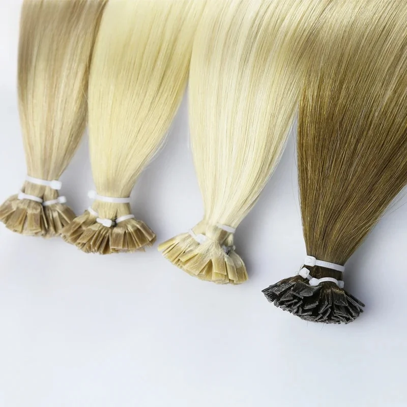 Rechte Keratine Platte Tip Capsule 100% Echt Haar voor Vrouwen Hoge Kwaliteit Platte Tip Haarverlenging Menselijk Haar Natuurlijk 613 #   Ombre - afbeelding 2