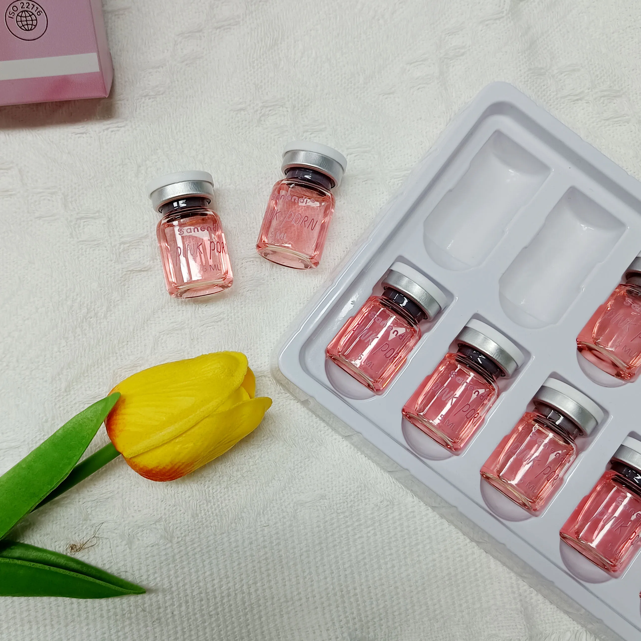 

Sanendi Pink PDRN Serum Cocktail Face Care Essence Liquid Solution Hydrating Smoothing Korean Skin Care 5ml*10 vials Liquid