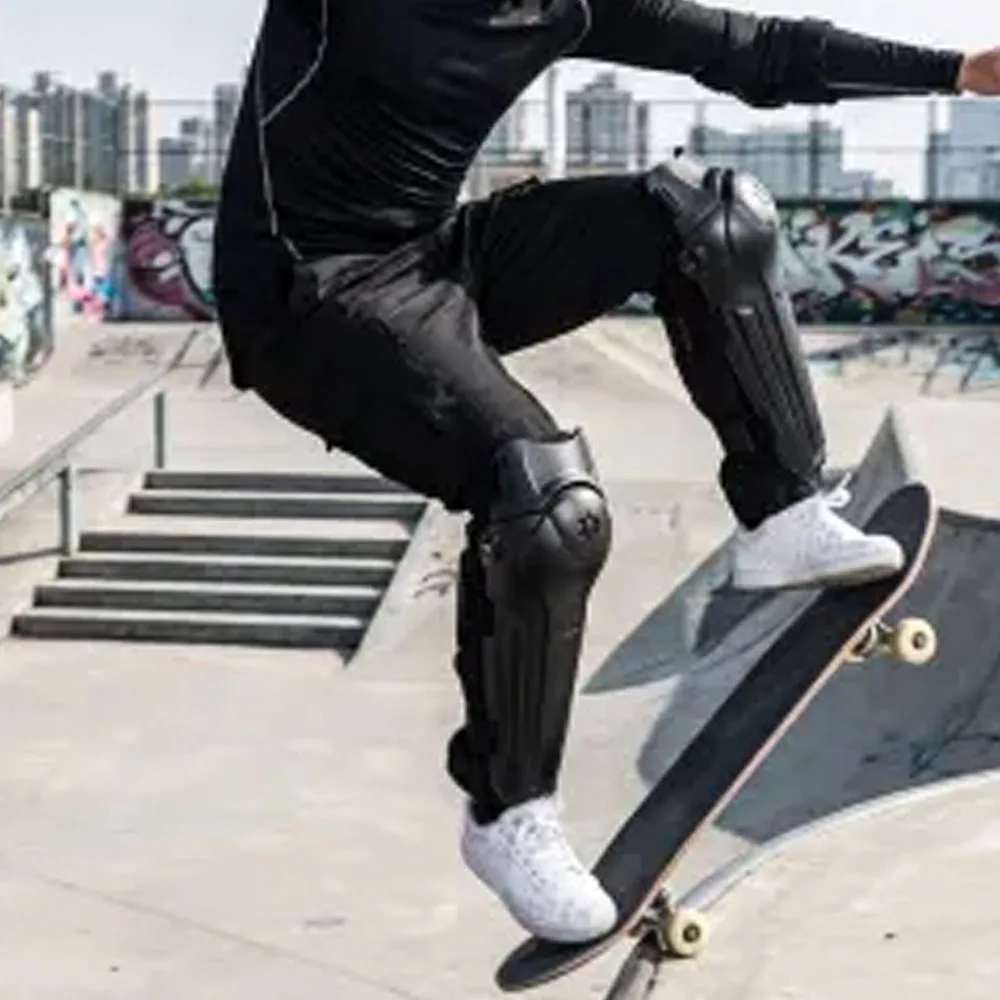 Tactic Shin and Elbow Guards Combo Set Adjustable Motorcycle Protection Gear Explosion-proof Duty Gear , for Motorcycle