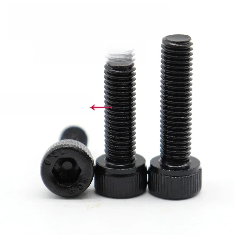 Grade 12.9 M5 M6 M8 M10 M12 noir en acier au carbone filetage gauche boulon à tête creuse hexagonale 1/3/5 pièces boulon à dents croisées