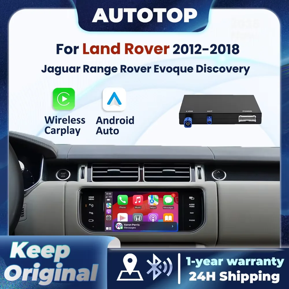 Décodeur automatique sans fil CarPlay Android, pour Land Rover Jaguar Range Rover Evoque Discovery Bosch Harman BT Mirror Link, Module AUX