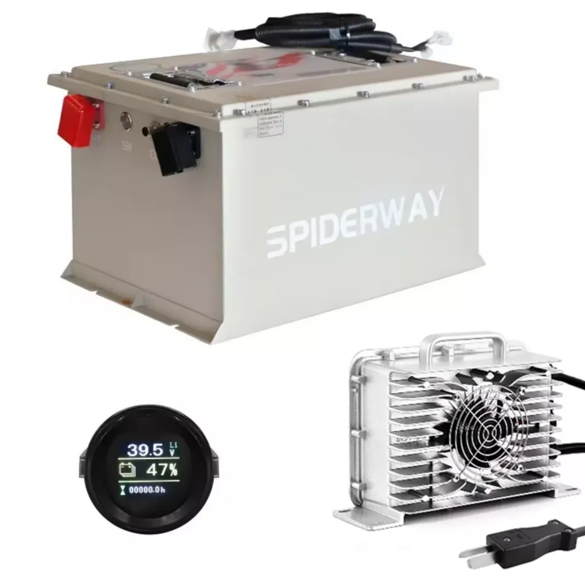 

36V 105Ah LiFePO4 Lithium Battery with LCD Screen, Built-in Smart BMS, for Club Car EZGO Yamaha ﻿