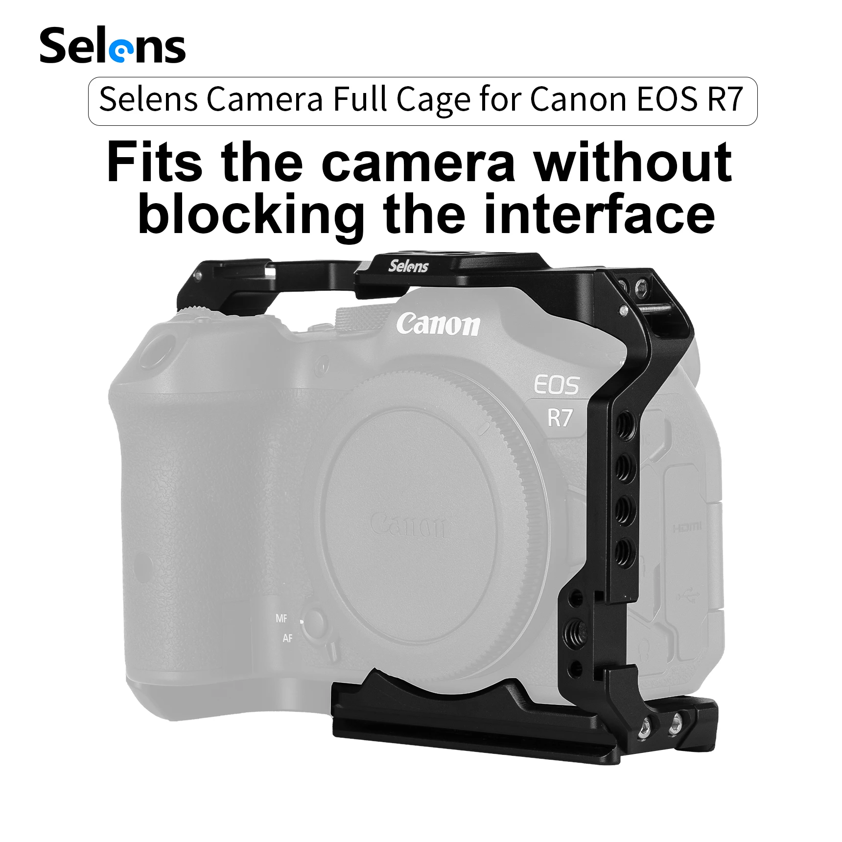 Selens Professional Camera Full Cage L-Shape Mount Plate For Canon EOS R7  Aluminum Photo Studio Kits Photography Accessories