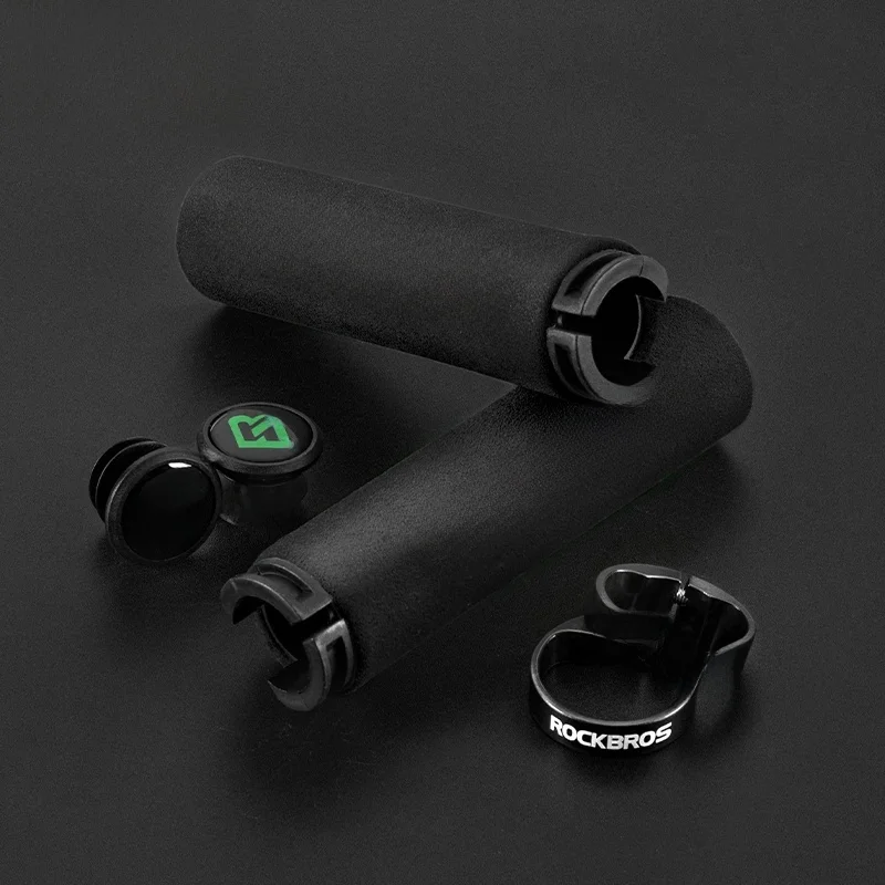 AliExpress ROCKBROS Cycling Grips Anti-skid Shockproof Silicone Sponge Handlebar Grips MTB Road Bike Grips Ultraight Cycling Handlebars