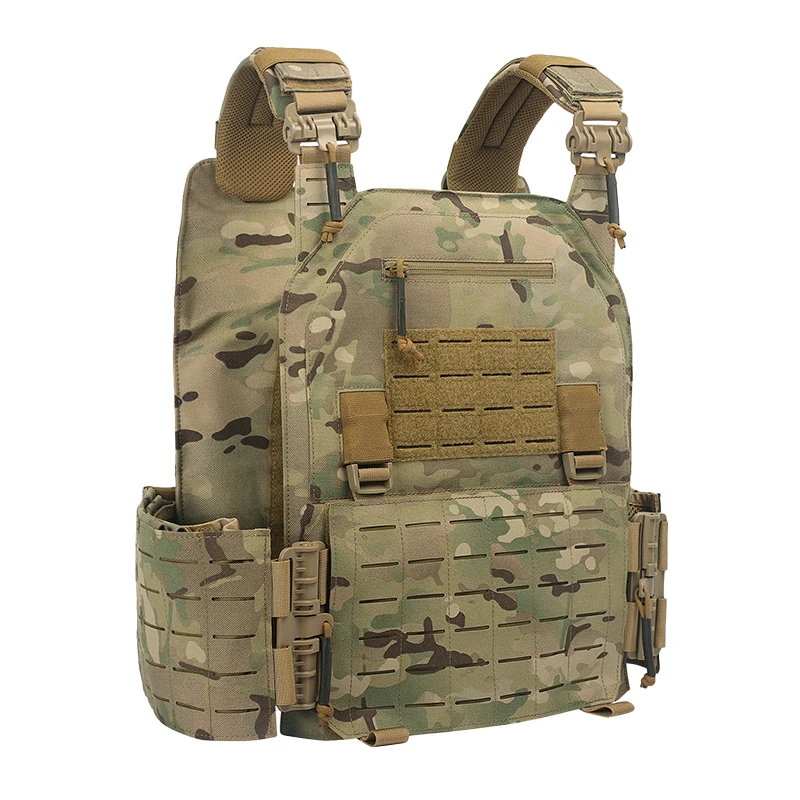 Imagem -02 - Colete de Combate Militar Destacável Rápido Laser Cut Tactical Vest Engrenagem Preta para Transportar Luz Novo 6094