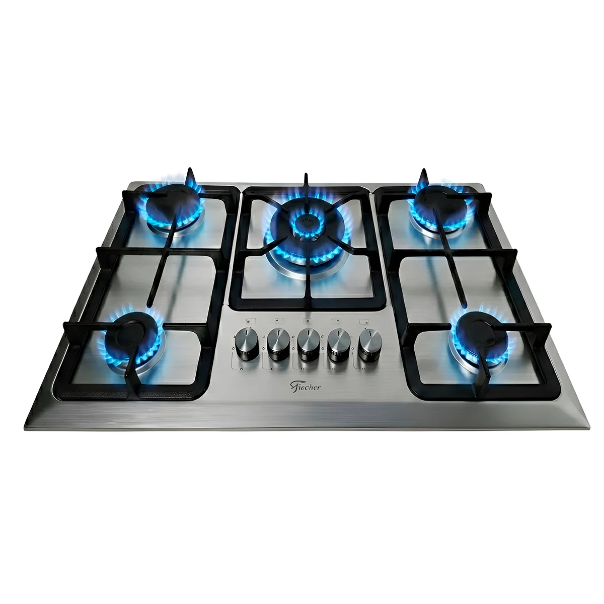 Fogão Cooktop De Embutir 5 Bocas A Gás Tripla Chama Fischer