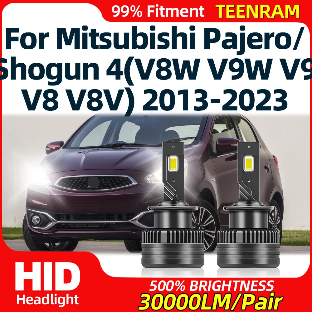 

LED Headlight Bulbs 30000LM Car HID Xenon Lamps 6000K Plug&Play For MITSUBISHI PAJERO/SHOGUN 4(V8W V9W V9 V8 V8V) 2013-2022 2023