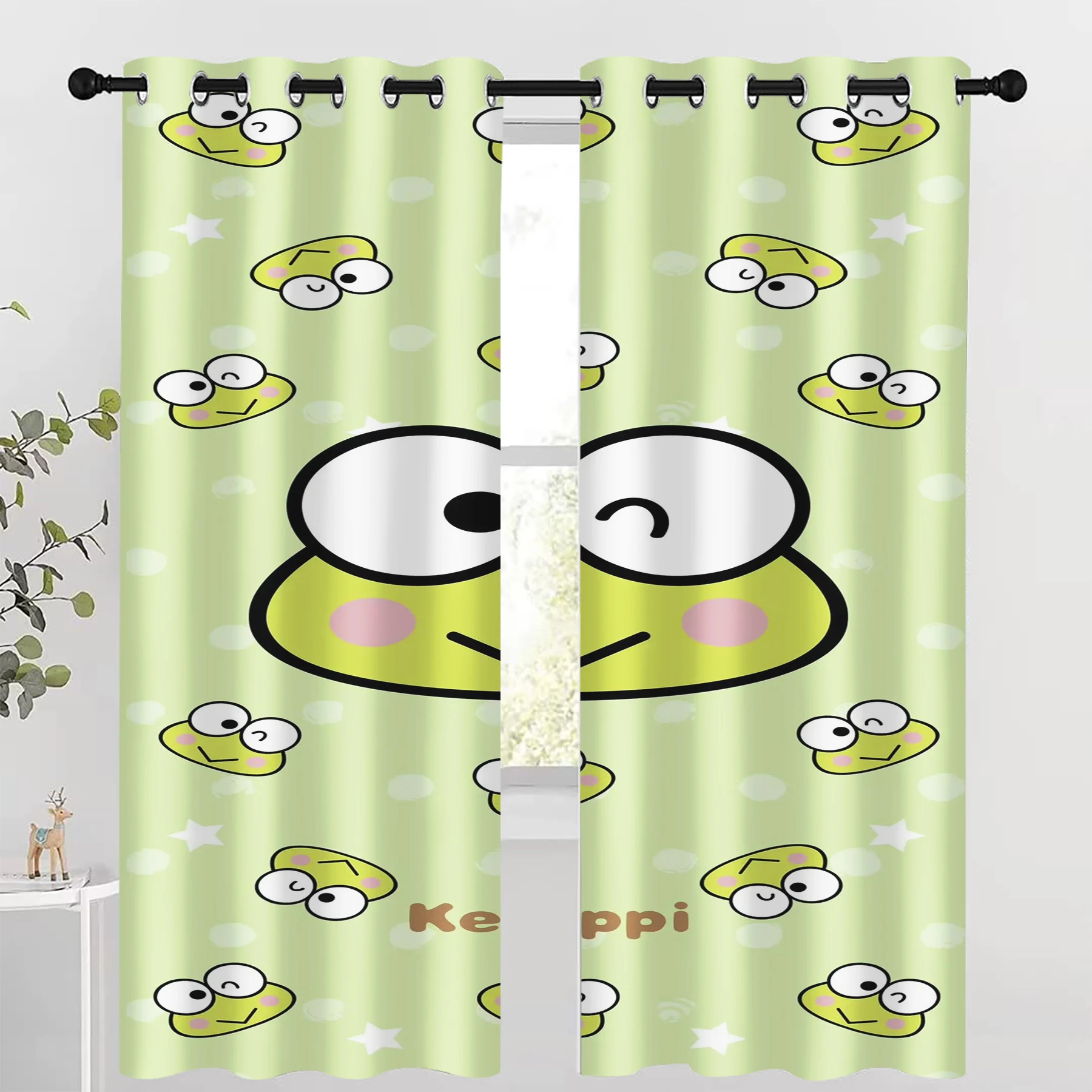 

Sanrio Kero Kero Keroppi домашний декор гостиная спальня плотные шторы перфорированные пылезащитные экраны для балкона рождественские подарки