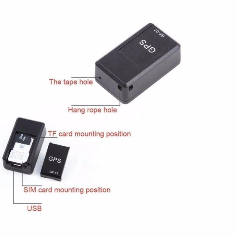 1PC Mini GF-07 GPS Car Tracker Real Time Tracking Anti-Theft Anti-lost Locator Strong Magnetic Mount SIM Message Positioner