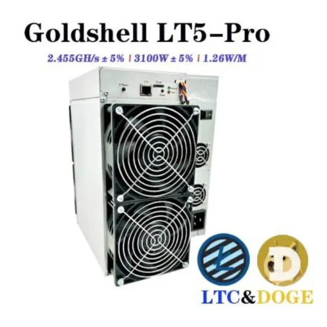 

Лидер продаж, купите 5 и получите 3 бесплатно Goldshell LT5 Pro 2.455gh/S 3100 Вт, Майнер Scrypt для LTC с блоком питания