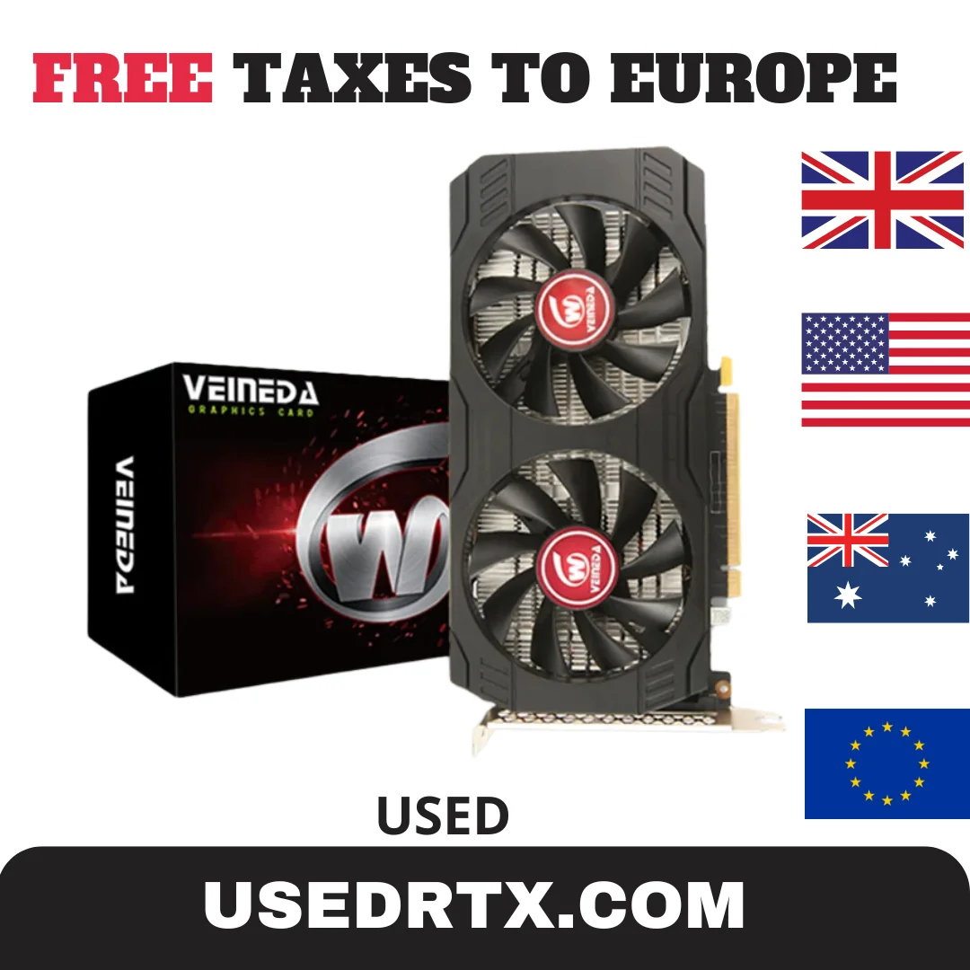 USED VEINEDA Graphics Cards gtx 1660 super 6GB 192Bit GDDR6 7000mhz GPU PC Video Card for nVIDIA Geforce Series games