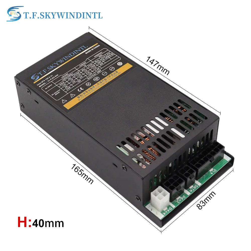 Imagem -06 - Skywindintl 600w 1u Flex Fonte de Alimentação Itx Nas Psu Gpu Power Mini Atx Computador Pwer Fornecedor t. f.