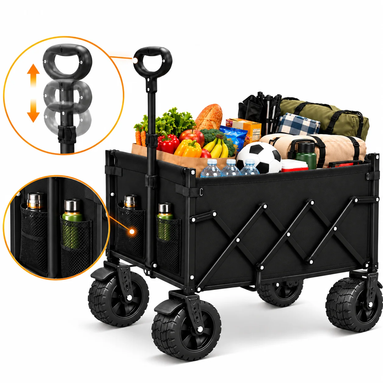 739/600/375LBS Heavy Duty Fold - Outdoor Camping Trolley 评论和价格