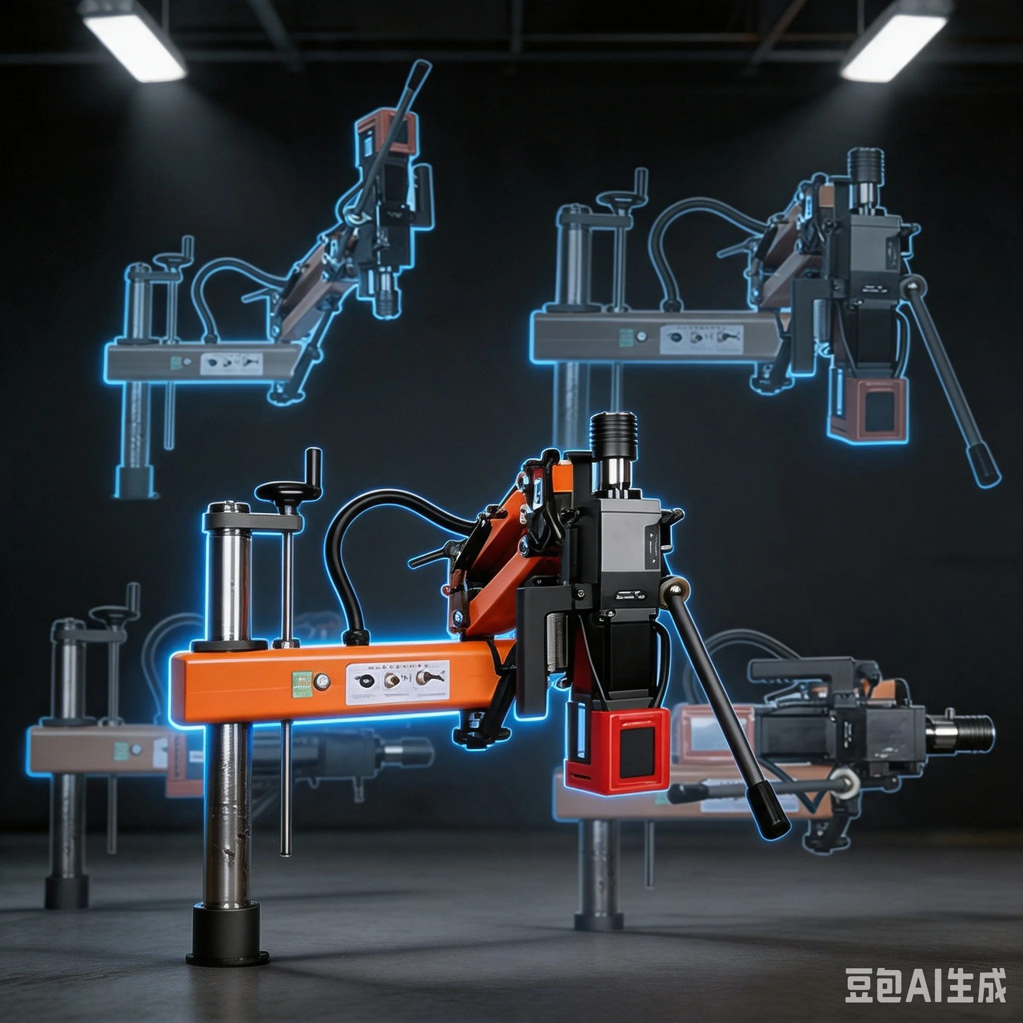 LY 2in1 Servo Electric Drilling and Tapping Machine M3-M12 M3-M16 M20 with ISO Chuck Drilling Electric Tapper CNC Tapper Arm