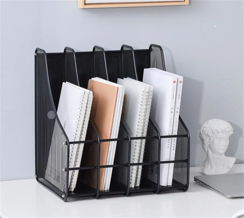 Organizador de papel A4 para oficina, bandeja organizadora de documentos, archivos de documentos estante para, carta, libro, folleto, estante libro