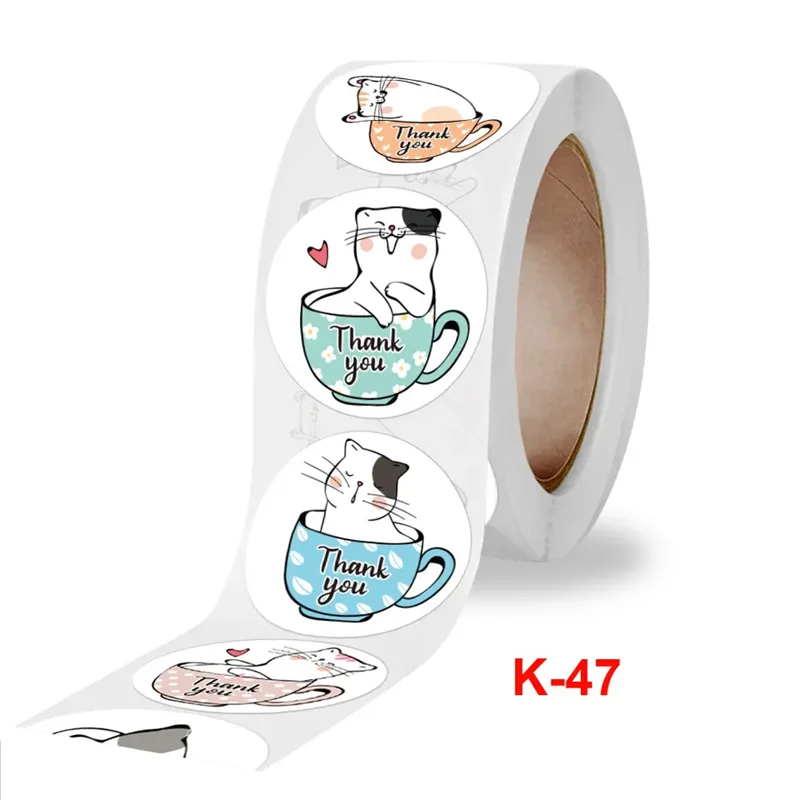 Color Printing Coated Paper Self-Adhesive Sticker Roll Package Customized Size