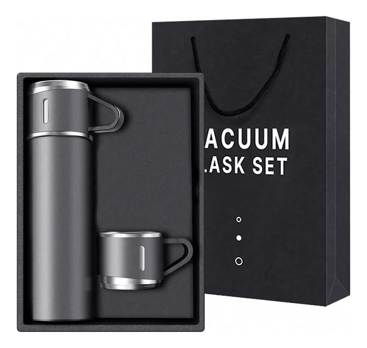 ترمس 500 مل هدية شرب ترمس زجاجي مع 2 كوب