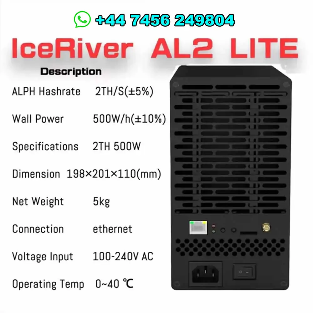 Iceriver-al2 liteマイナー,alph Mining asicクリプトマイナー,al2マイナー,2th/s, 500w,dx,6個購入すると4個無料