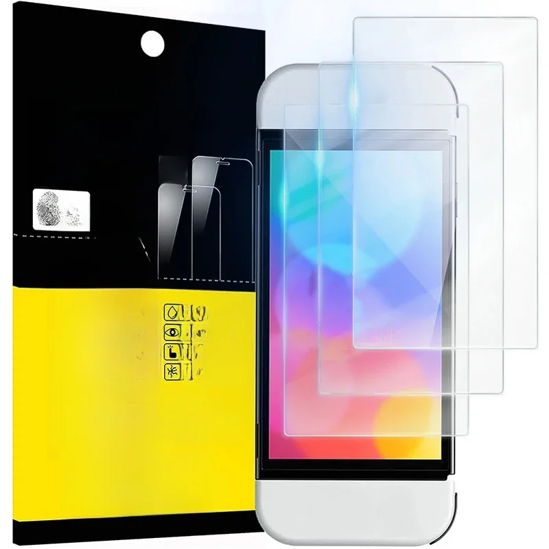 Protecteur d'écran pour Nintendo Switch Lite/Switch Oled, Film de protection transparent anti-rayures HD, 1/2/3 paquets