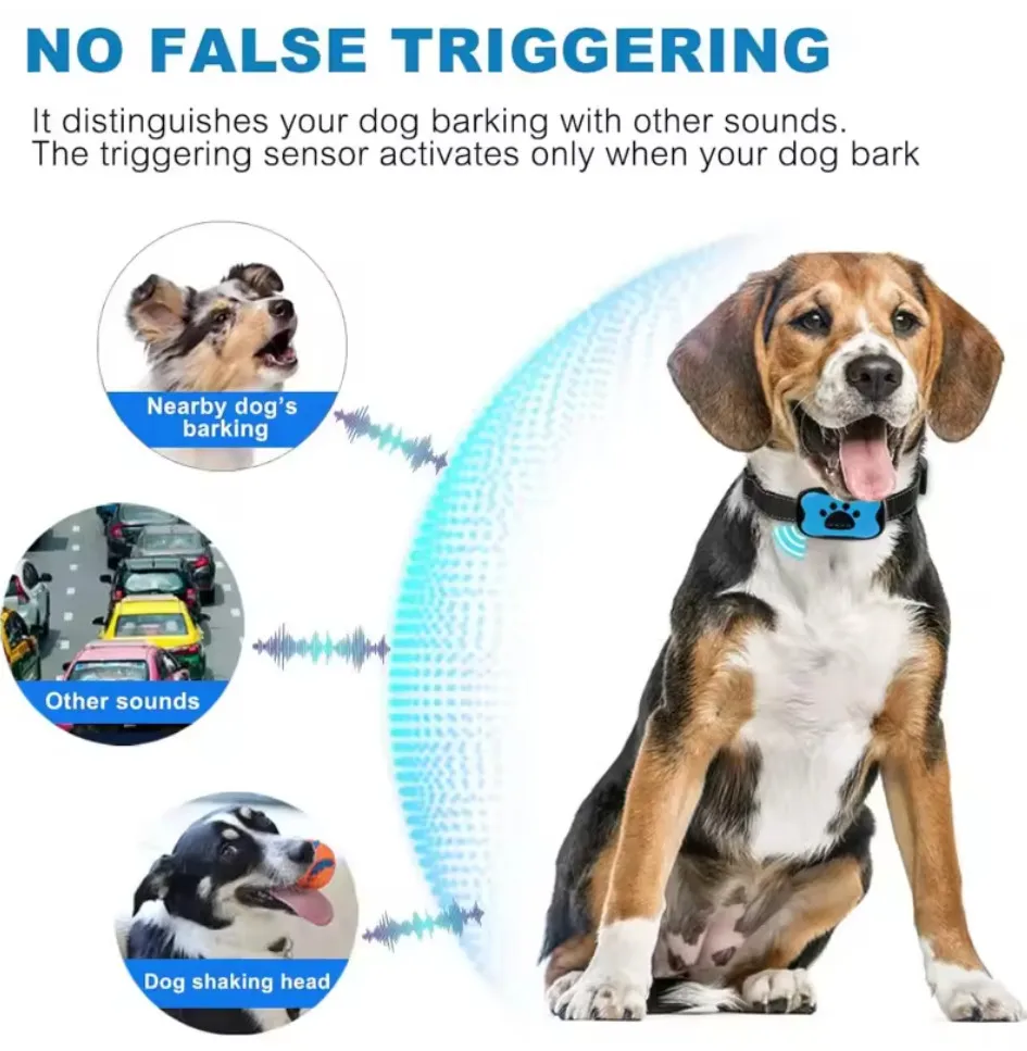 3-in-1 Anti-Bell-Halsband Hundetrainingshalsband Vibrations-Hundehalsband