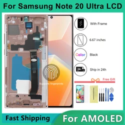 Super AMOLED dla Samsung Note 20 Ultra 5G Wyświetlacz LCD Ekran dotykowy Digitizer Wymień dla Samsung N986 SM-N986B LCD