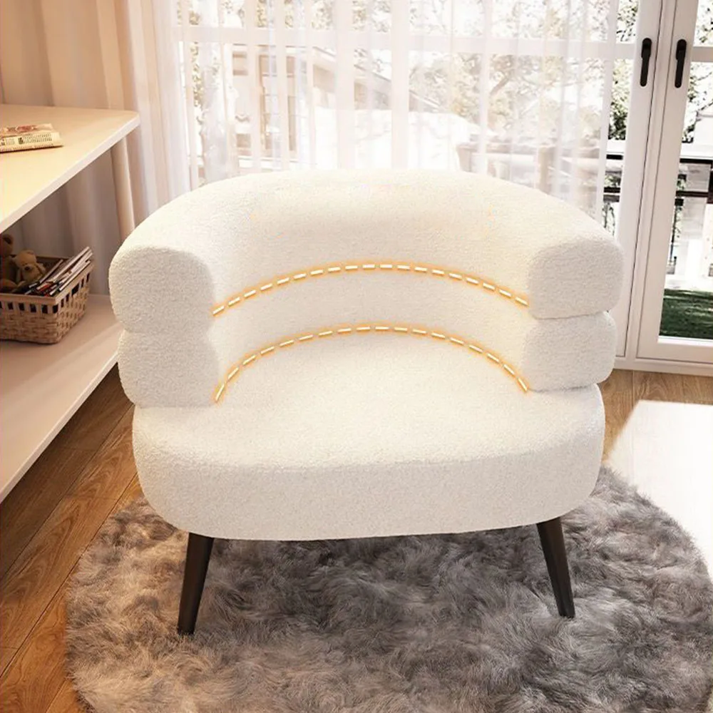 Armchair Sofa Chair Living Room Seating Furniture Beige Modern Armchair Elegant Design Comfortable Padded Seat Stylish Living