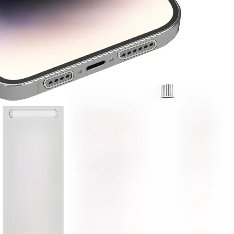 Autocollants en filet anti-poussière pour téléphone portable, filtre anti-poussière, Protection des haut-parleurs pour iPhone Android type-c, Film autocollant en maille étanche