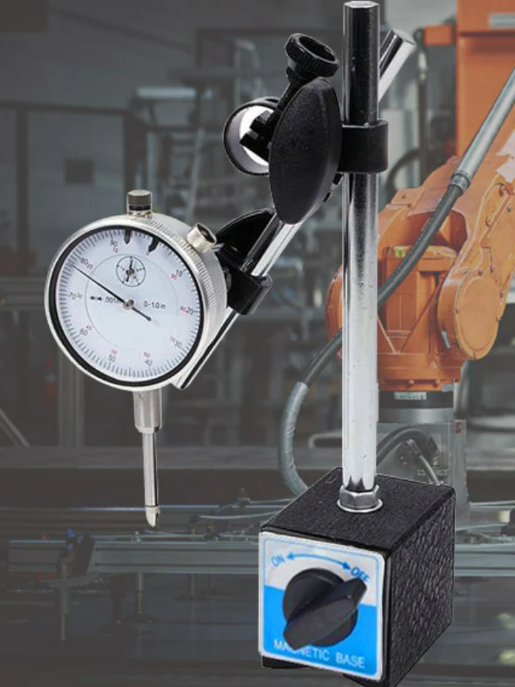 Imagem -05 - Indicador de Mostrador Magnético de Braço Longo Suporte Base com Ajuste Fino Calibre Profissional 010 mm 001 mm 60kg
