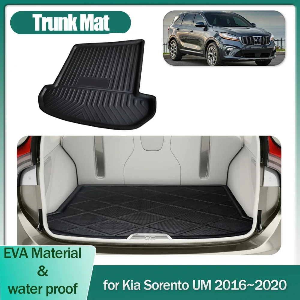 

Коврик в багажник автомобиля для Kia Sorento UM 2016 ~ 2020 2017 2018 2019 подкладка для багажника грузовой напольный коврик для багажа водонепроницаемый чехол аксессуары