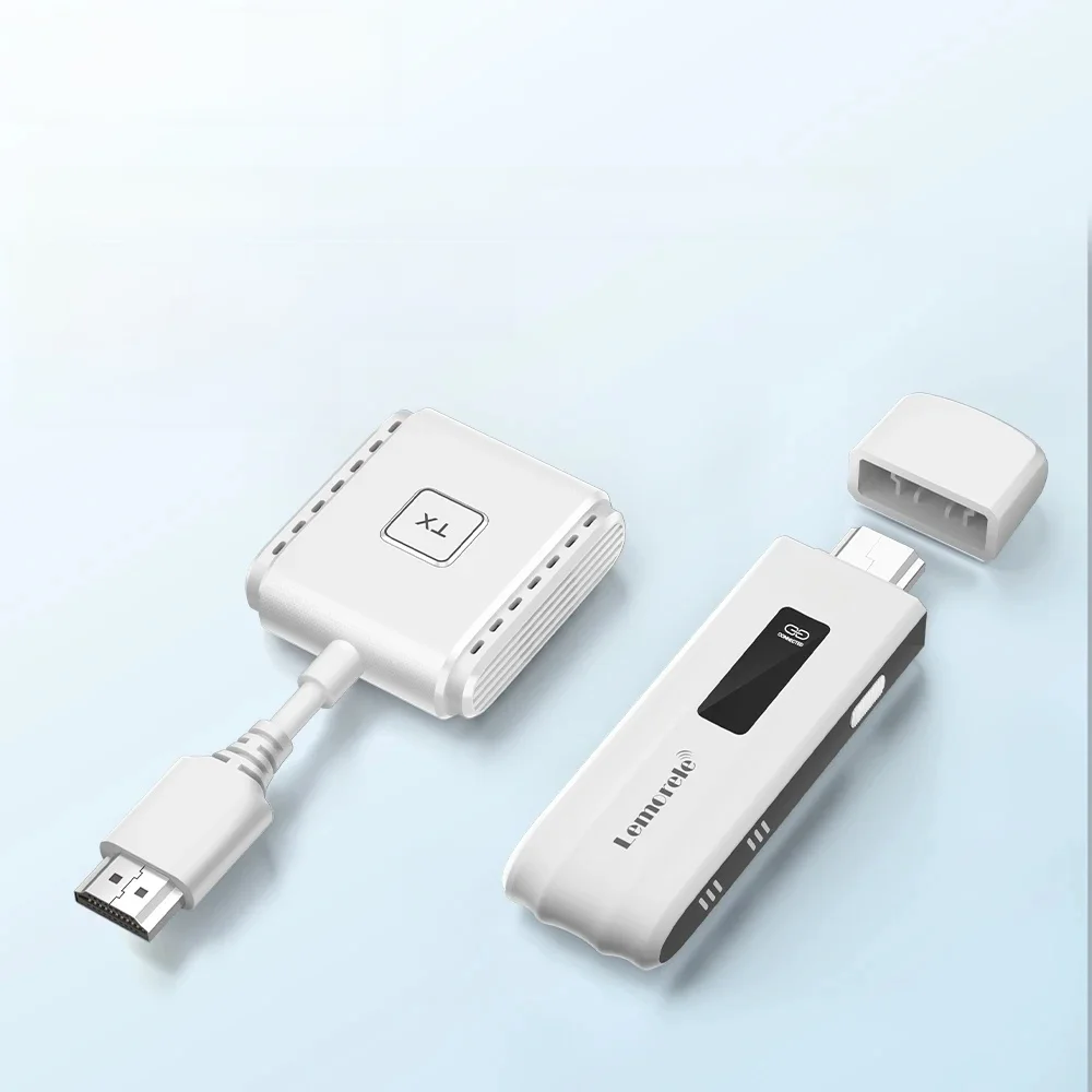 Bezprzewodowy transmiter i odbiornik HDMI Lemorele, adapter przedłużający ekran, transceiver wideo do PC, telewizora, monitora, projektora — zdjęcie 2