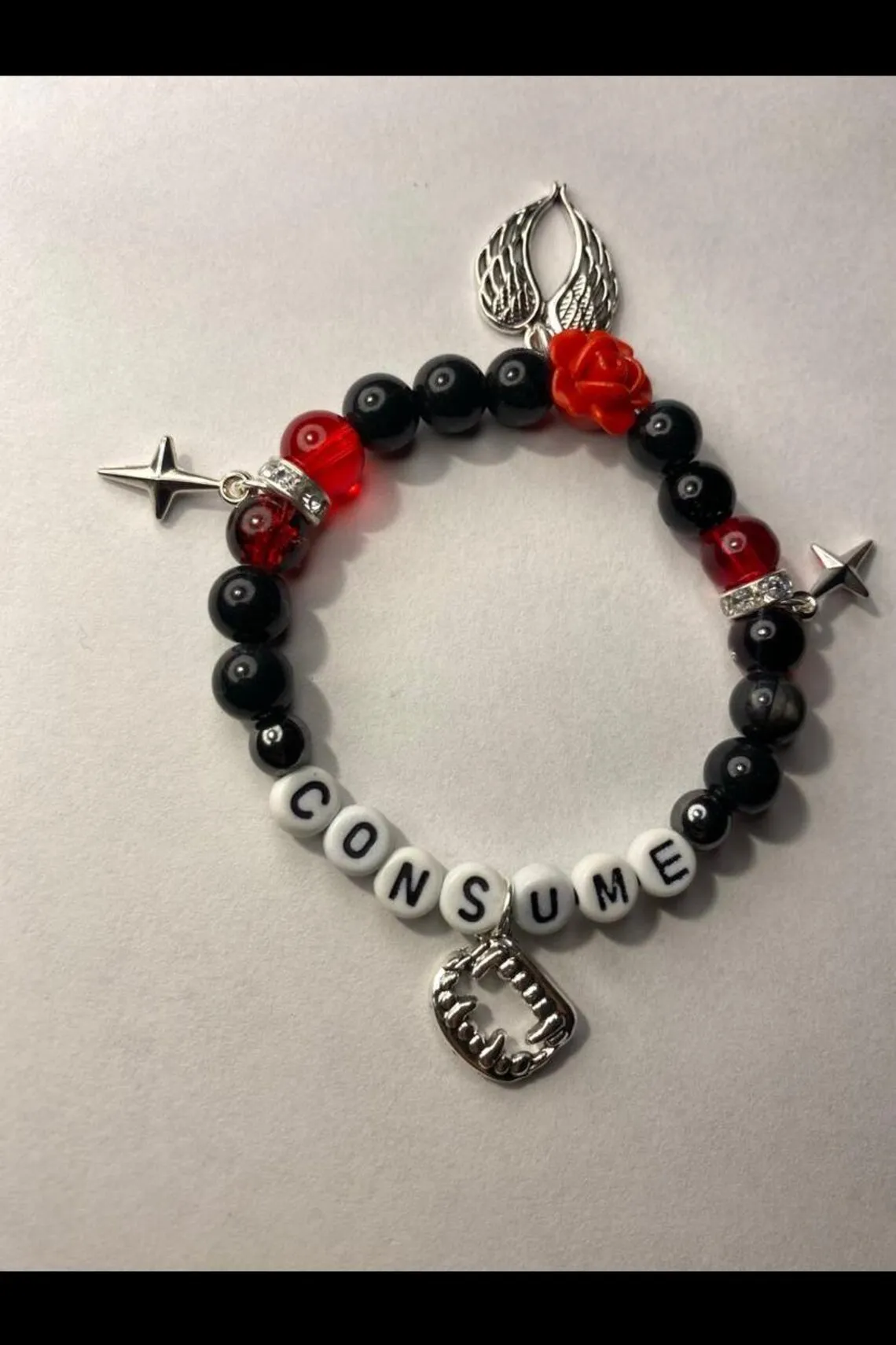 Handmade chase atlantic consume bracelets|with gothic vampire charms gift