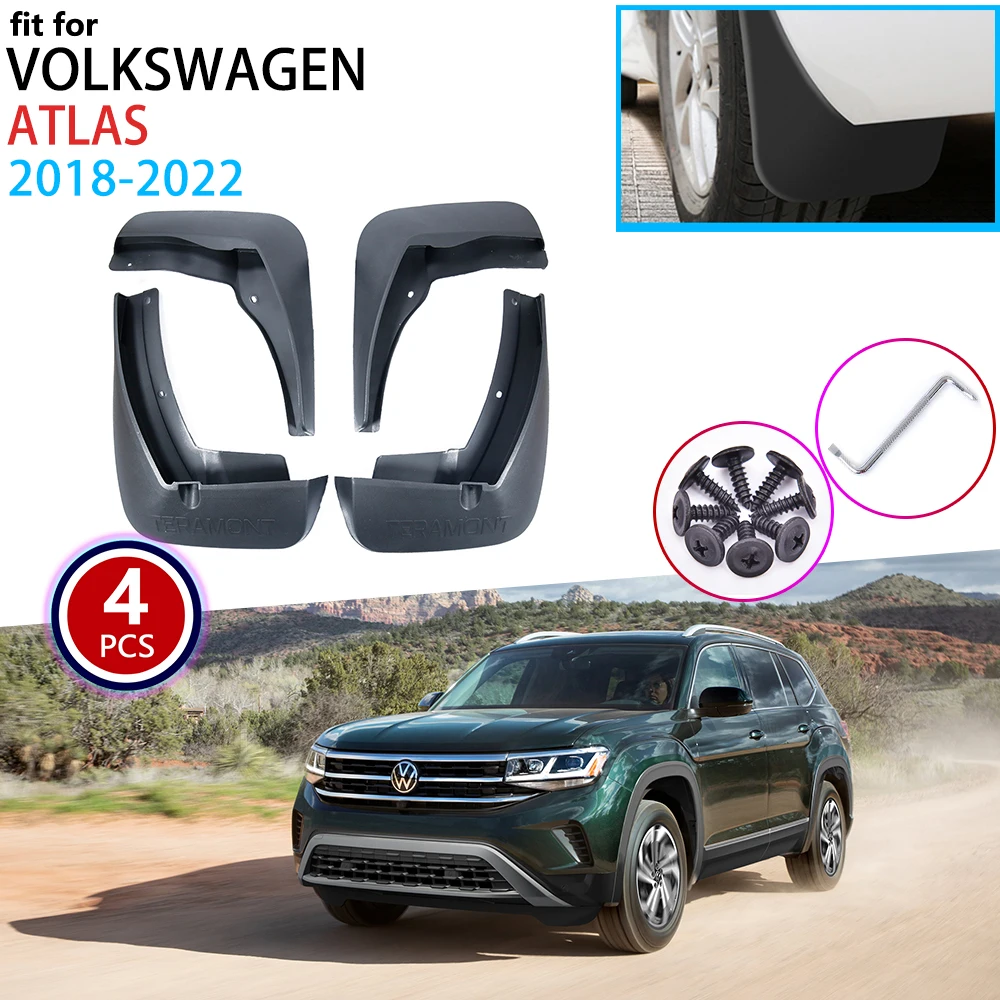 

4x Mudflap For Volkswagen VW Atlas 2018 2019 2020 2021 2022 Car Mudguard Front Rear Fender Protector Mud Flaps Splash Accessorie