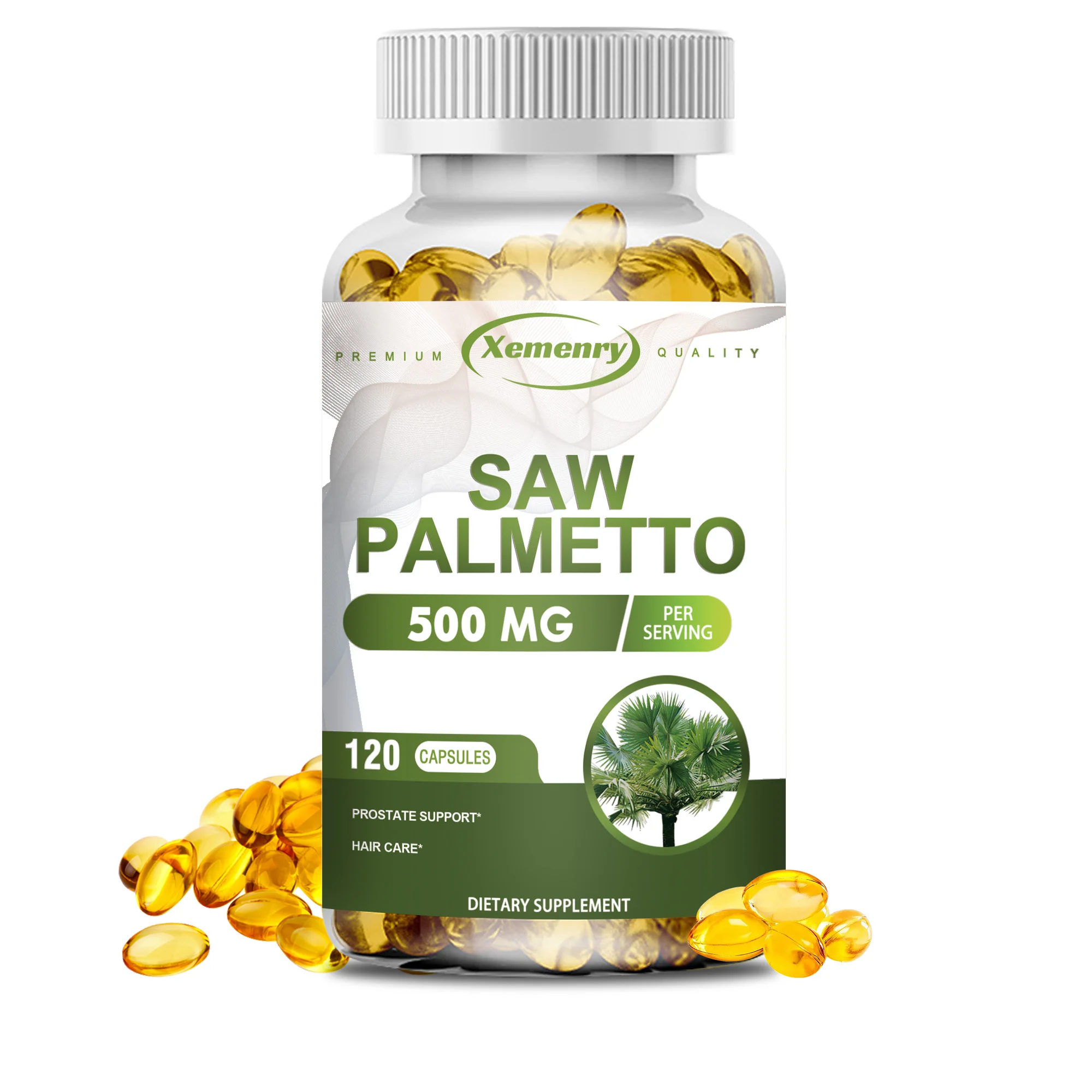 Saw Palmetto Supplement - Supports Men’s Prostate Health and Promotes Hair Growth - 120 Capsules