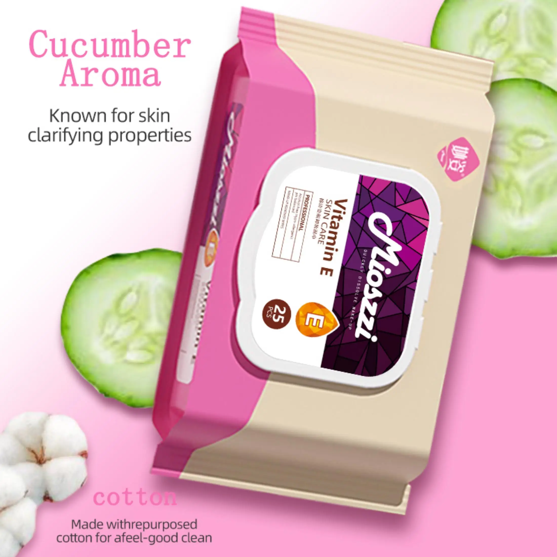 مناديل مزيل مكياج الخيار - مناشف وجه لطيفة ومنعشة وتنظيف عميق - مرطبة وصديقة للسفر #4